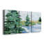 Evergreen Lake I - Toile tendue avec châssis de qualité supérieure - Prêt à être accroché-301977324