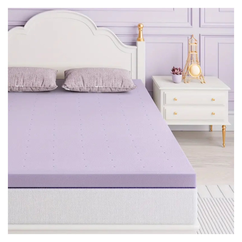 Surmatelas pour lit simple, surmatelas en mousse à mémoire de forme ferme de qualité supérieure de 2 pouces avec conception ventilée, refroidissement et infusion de gel, ultime et soutien pour un meilleur sommeil