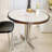 White&Silver Round Sintered Stone Dining table