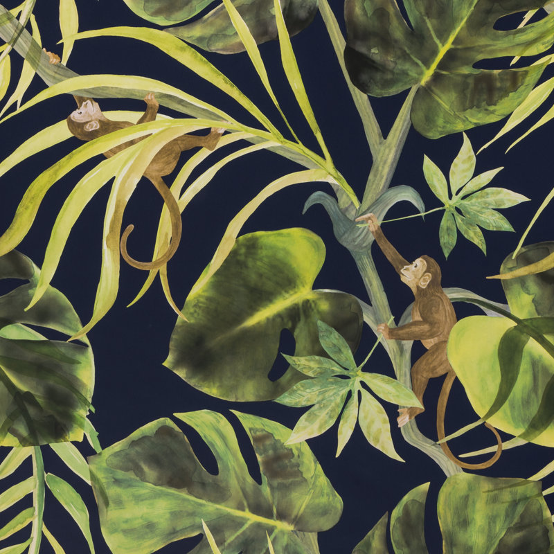 Colony Monkey Business Wallpaper 10.06m x 53cm, Indigo