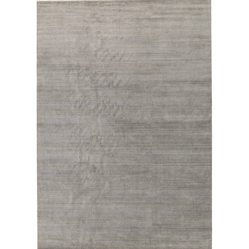 Tapis gris noué à la main de haute qualité