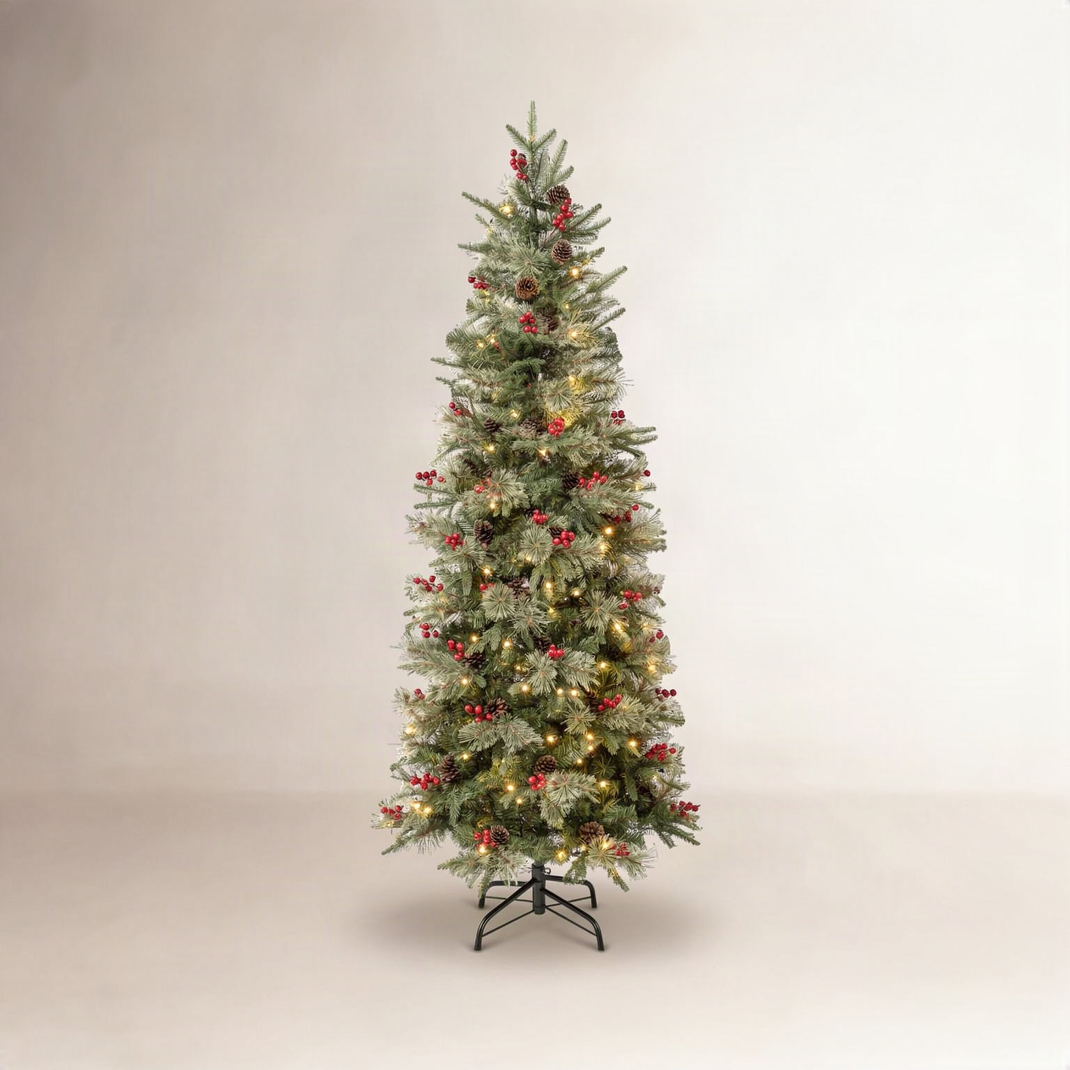 Slim Pre-Lit Pine Slim Tree, 6'