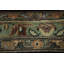 Élégant tapis floral noir et bourgogne avec de riches détails et des bordures 10 x 14