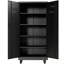Armoire de rangement en métal avec portes et roulettes