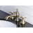 Kingston Brass Essex Two-Handle 3-Hole Deck Mount Widespread Bathroom Faucet with Brass Pop-Up Drain-40035650