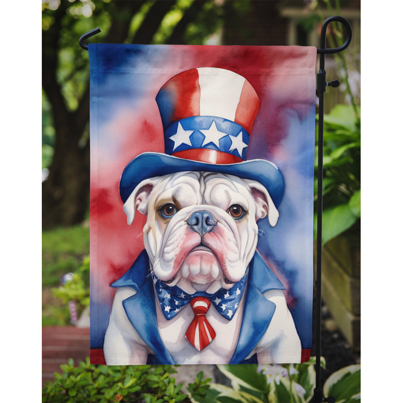 Drapeau patriotique du jardin américain, Bouledogue anglais blanc