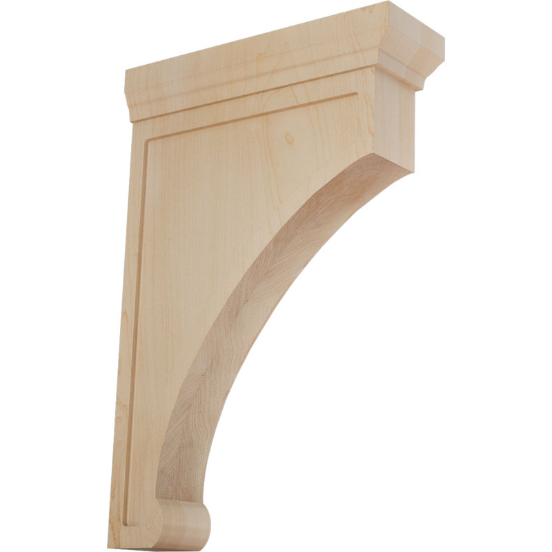 2 1/2"W x 7"D x 10"H Large Gomez Wood Bracket, Maple, 10" H x 2.5" W x 7" D, Maple