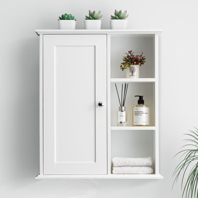 Armoire murale blanche au-dessus de la toilette, avec charnières silencieuses à fermeture douce et solution de rangement polyvalente, 30,21 lb, 7,07 po de hauteur, 28,33 po de largeur, adaptable à n'importe quelle pièce, profondeur de 24,28 po,