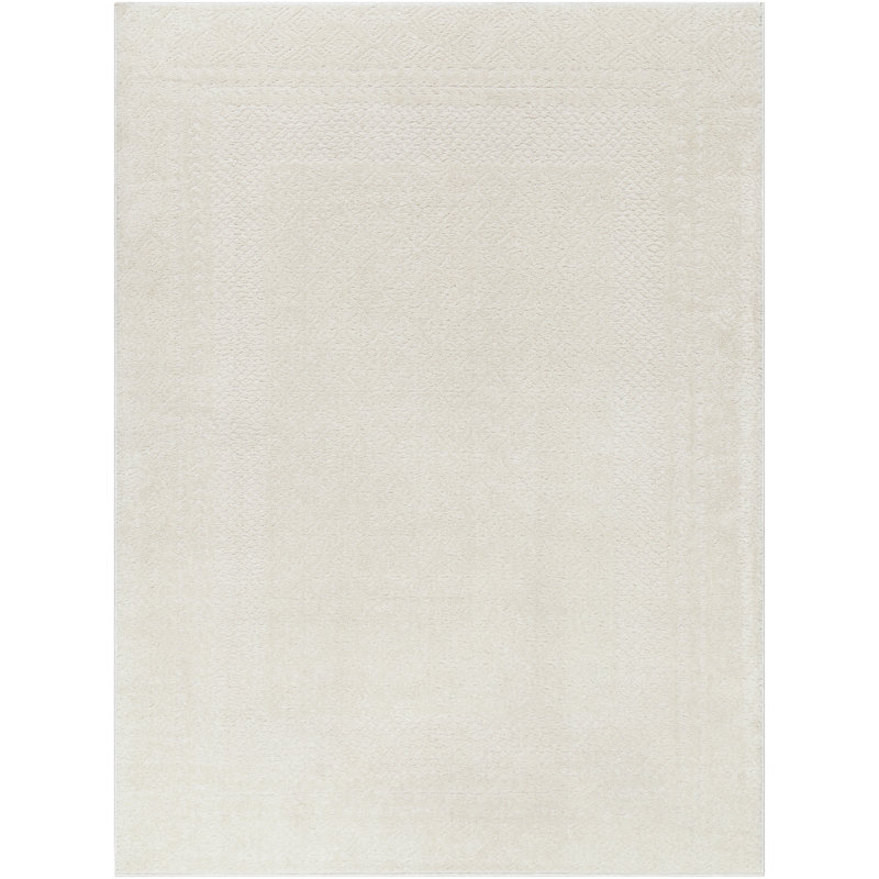 Tapis ivoire / blanc cassé Calvo, Rectangle 9 pi 2 po x 12 pi