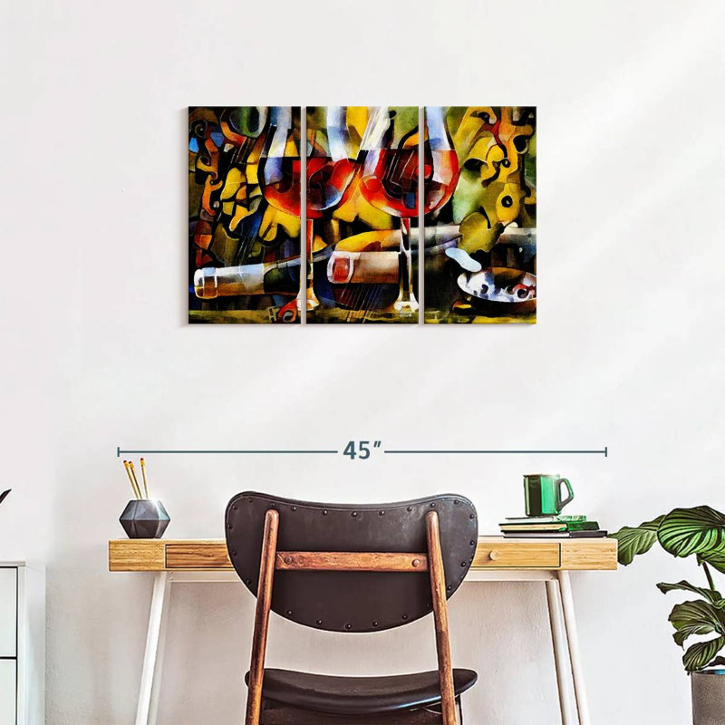 Vin, reproduction d'art sur toile, H 20 po x l 33 po x P 1,25 po