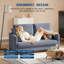 Petite causeuse 51,9 po avec coussin en peluche et ressorts, capacité de 450 lb-1047455884