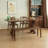 Simple And Light Luxury Rectangular Dining Table Walnut Solid Wood Dining Table-100631500