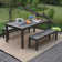 Krum Rectangular Mahogany Outdoor Dining Table