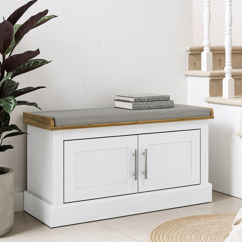 Sufy Annakay Shoe Storage Bench, White
