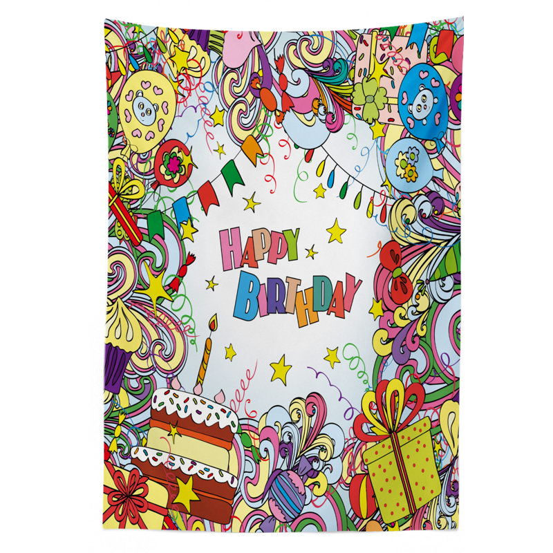 Birthday Tablecloth, 90" L x 60" W