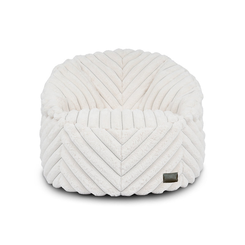 Polyester Refillable Bean Bag Chair, Ivory