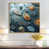 Toile avec cadre flottant or