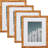 Gold Solid Wood Gilded Picture Frame - Set of 4 with Mat-432528163