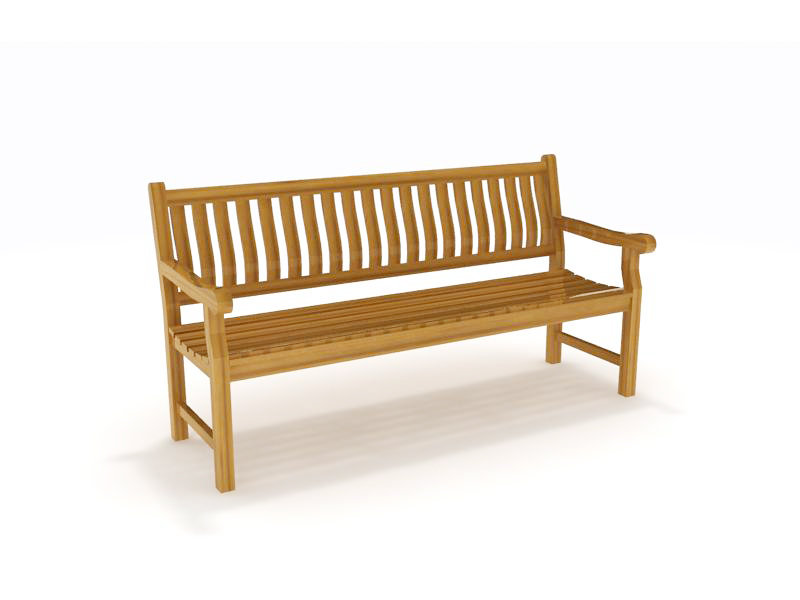 Outdoor Teak Bench, 37" H x 48" W x 26" D