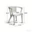 Chaise de salle à manger avec accoudoirs, ensemble de 2 (table non incluse)-8372676
