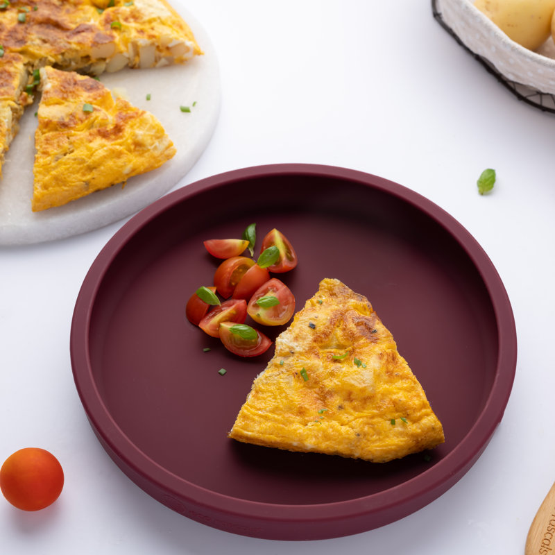Silicone Divider Plate, Burgundy