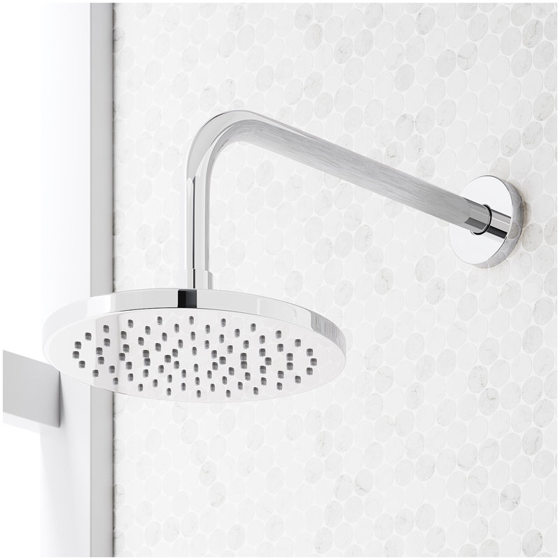 Vassor Thermostatic Shower System With 3 Body Sprays, Slide Bar and Hand Shower - Brushed Gold, Chrome