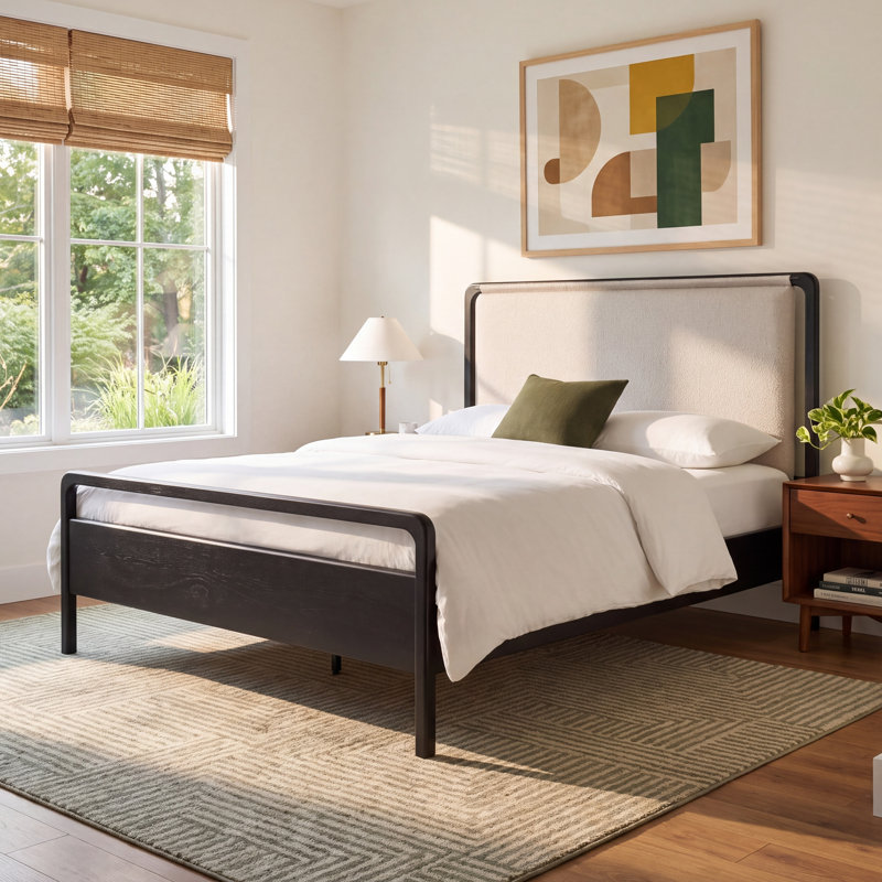 Rosedale Bed-Ebony Oak-King, King, Chaps Sand/Ebony Oak Veneer