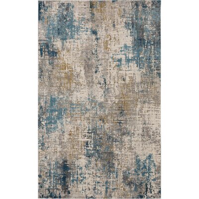 Marseille Blue/Gray/Brown Modern Abstract Area Rug -  Karastan, RG073 103 108144 IP