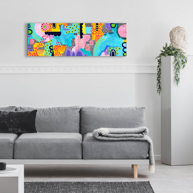 Art mural en verre épique «Beachfeet» par Hello Angel, 36 po x 12 po, H 16 po x l 48 po