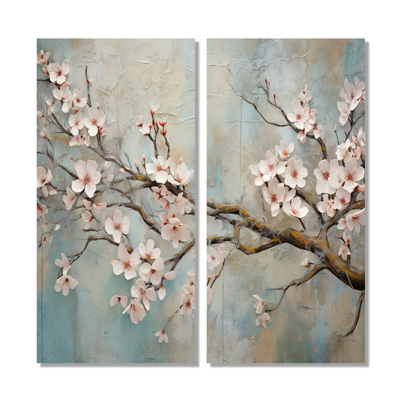 Fleur de pommier Harmony IX - art mural grand format sur toile 2, H 32 po x l 32 po, Toile tendue, Ne s’applique pas
