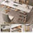 White Rectangular Manufactured with 6 drawers desk-108295559