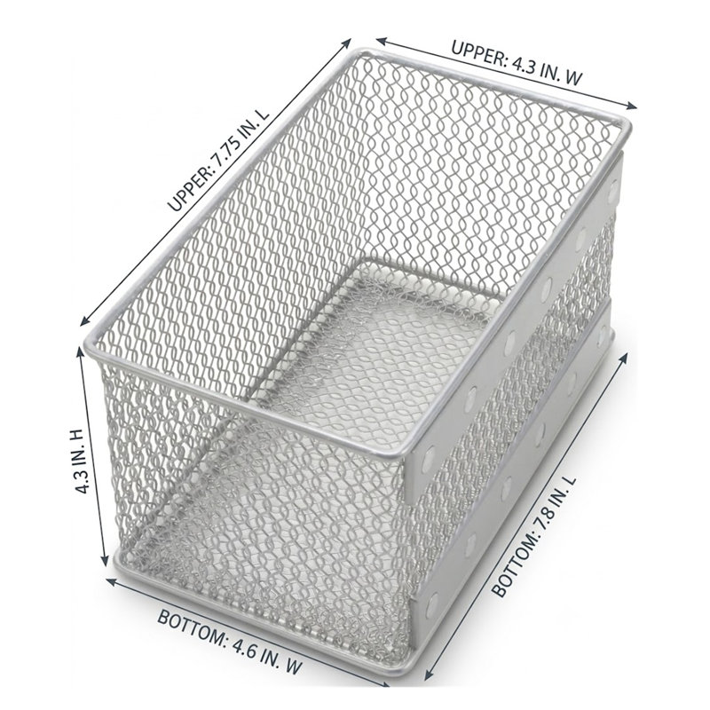 Panier de rangement Biggerstaff, H 4,3 po x l 7,75 po x P 4,3 po