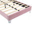 Structure de lit tapissier de taille simple moderne avec lumières DEL, lit plateforme avec tête de lit capitonnée