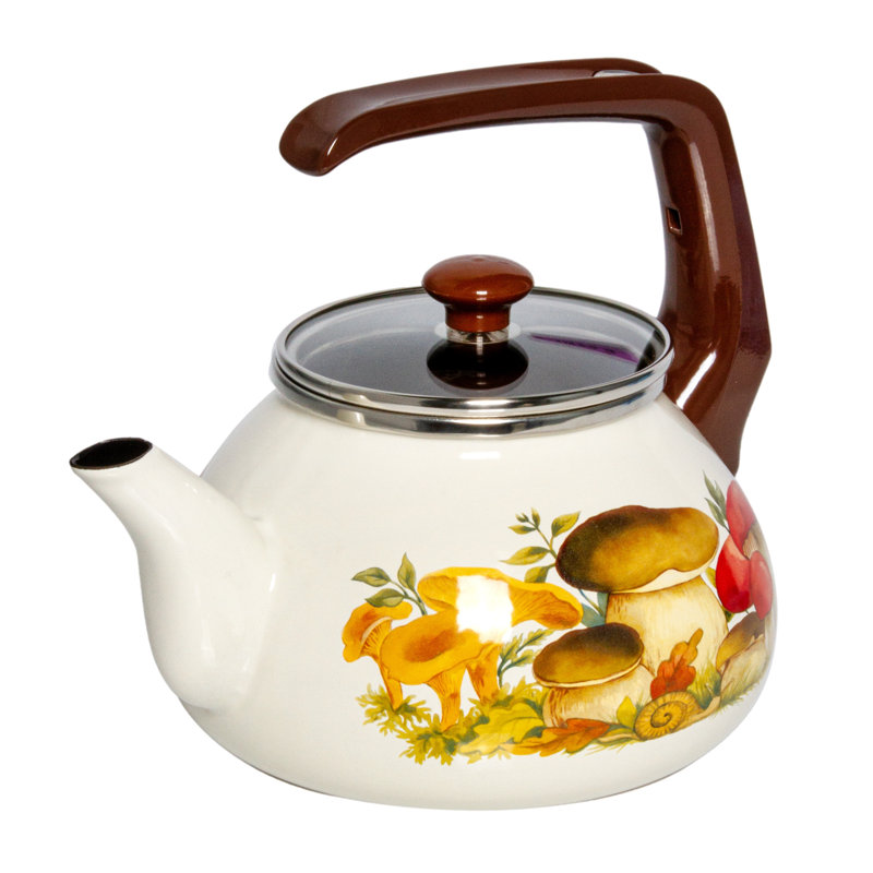 STP Goods Mushrooms 2.3 Quarts Aluminum Stovetop Tea Kettle
