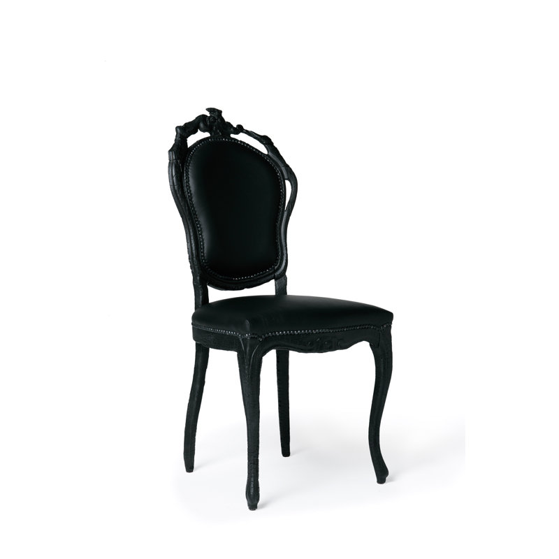 Smoke Leather Dining Chair