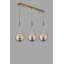Lustre de style scandinave, finition cuivre, 21,7 po x 7,9 po | Fabrication 100% métal, hauteur réglable jusqu'à 27,6 pouces | Douille E27, 40 W maximum | Élégant luminaire pour décoration intérieure moderne-1610120039-1610120033