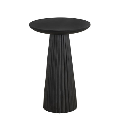 Adejinmi Black Finished Wood Side Table