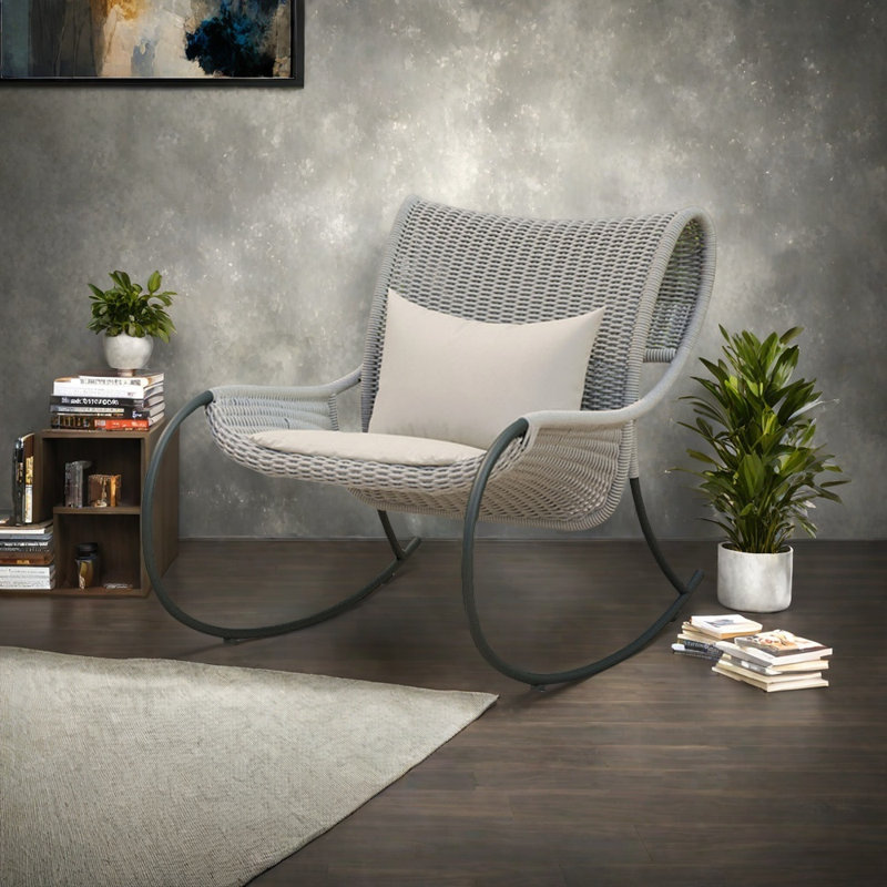 Chaise berçante confortable pour soulager la pression, Gris