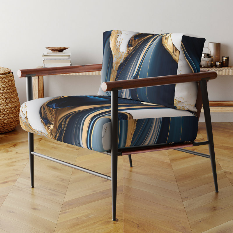 Cuscute - Fauteuil rembourré en marbre, Doré