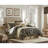 King Comforter Of 4 - 1 Comforter, 2 Shams, , Pattern, Hidden Zipper, Chenille Face, Solid Backing Items Design Style, , Reverse Side