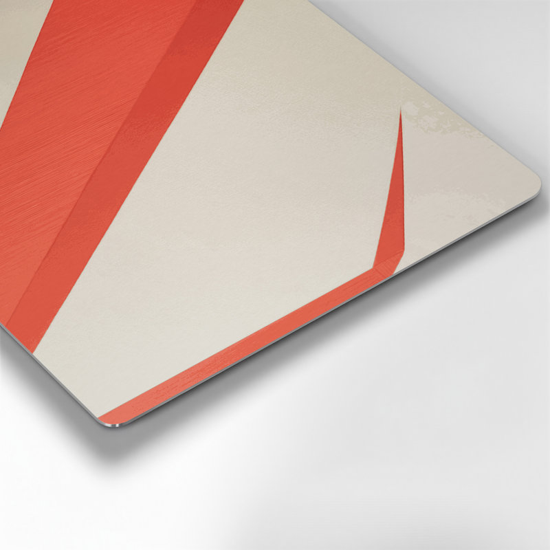 Minimalisme 93, art mural en métal beige, H 8 po x l 8 po