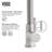 Brant 19 H 1-handle Pull-Down 2-Function Sprayer Kitchen Faucet-100790486