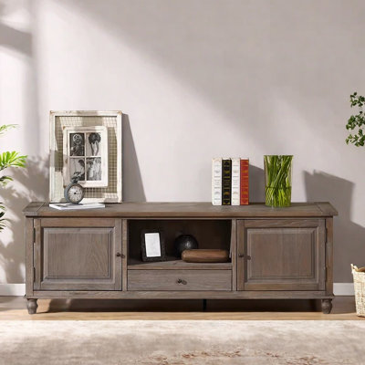 Retro country-style solid wood TV cabinet