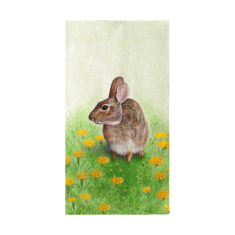 Serviette de plage lapin left Raulston