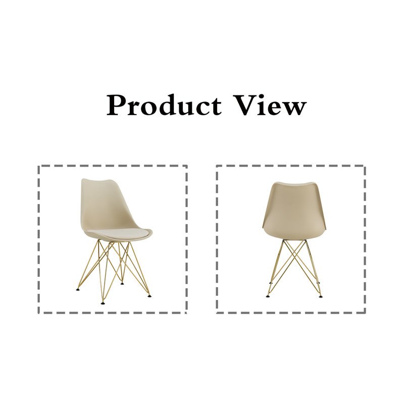 Chaises de salle à manger modernes, Crème, crème