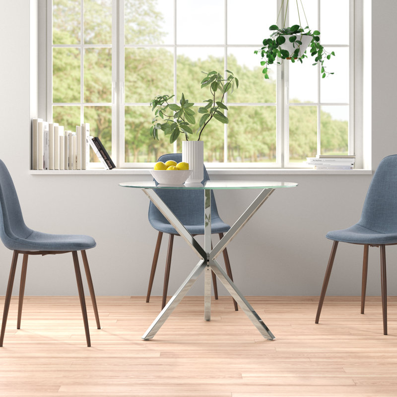 Chestnut Street 90cm Wide Round Tempered Glass Coffee Table