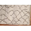 Tapis unique en laine noué à la main ivoire / gris nouvel âge 2 pi x 3 pi