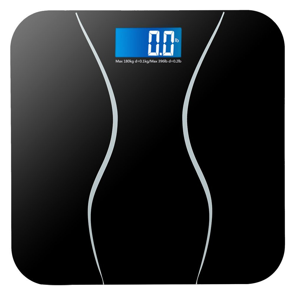 Body Weight Bathroom Scale with Step-On Technology, 396 Lb, Body Tape  Measure Included, Silver