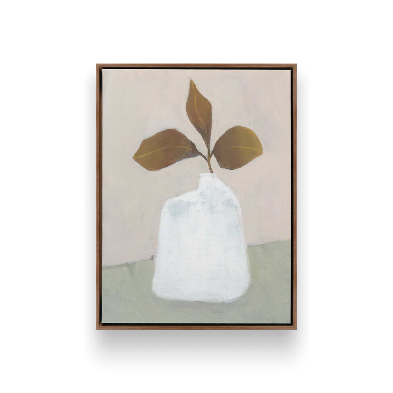 «Split Leaf Serenity» par Dogwood, L 12 po x H 16 po, Toile avec cadre, Brun