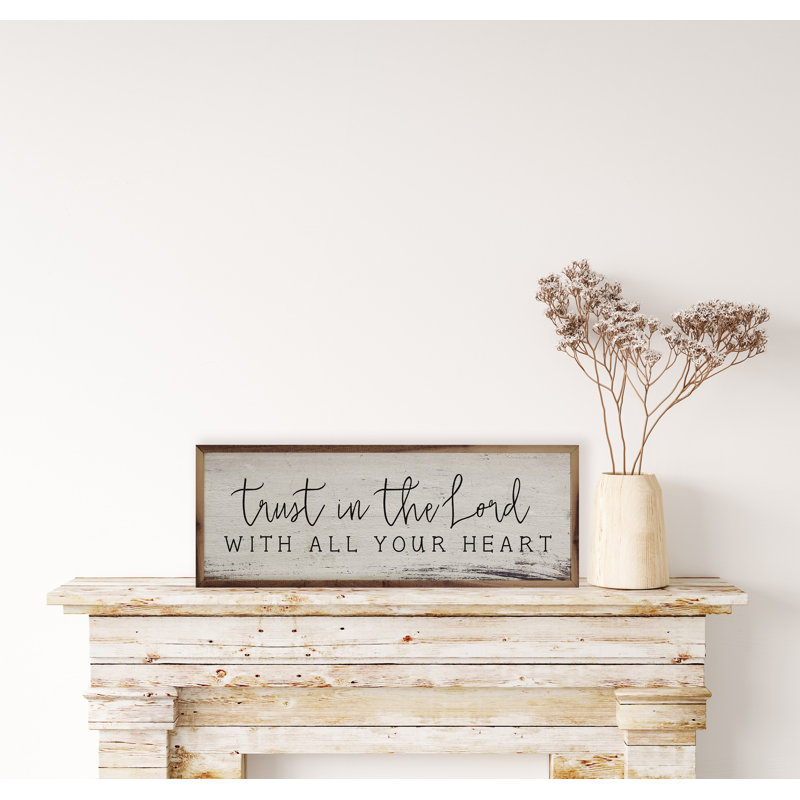 Trust In The Lord Whitewash, L 24 po x H 8 po